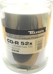 Traxdata 100kpl. CD-R hinta ja tiedot | Vinyylilevyt, CD-levyt, DVD-levyt | hobbyhall.fi