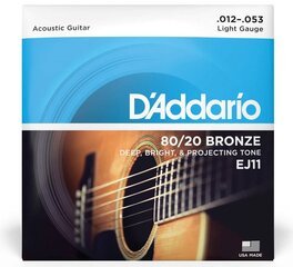 Kielet akustiselle kitaralle D'Addario EJ11 .012 hinta ja tiedot | D'Addario Kodinkoneet ja kodinelektroniikka | hobbyhall.fi