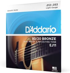 Kielet akustiselle kitaralle D'Addario EJ11 .012 hinta ja tiedot | D'Addario Ääni- ja videolaitteet | hobbyhall.fi