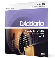 Kielet akustiselle kitaralle D'Addario EJ13 .011 hinta ja tiedot | D'Addario Kodinkoneet ja kodinelektroniikka | hobbyhall.fi
