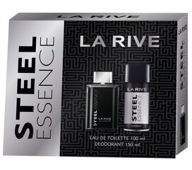 La Rive Steel Essence -setti: EDT 100 ml + deodorantti 150 ml hinta ja tiedot | Miesten hajuvedet | hobbyhall.fi