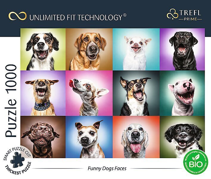 TREFL Prime palapeli Funny Dogs, 1000 palaa hinta ja tiedot | Palapelit | hobbyhall.fi