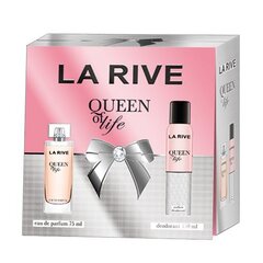 La Rive Queen Of Life setti : EDP hajuvesi naisille 75 ml + deodorantti 150 ml hinta ja tiedot | Naisten hajuvedet | hobbyhall.fi