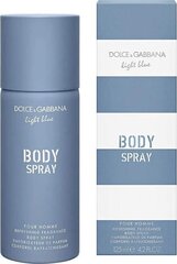 Vartalospray Dolce & Gabbana Light Blue miehille 125 ml hinta ja tiedot | Miesten ihonhoito | hobbyhall.fi