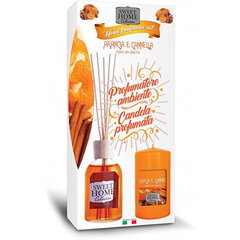 Sweet Home Collection, appelsiini ja kaneli 100 ml + tuoksukynttilä, 135 g hinta ja tiedot | Huonetuoksut | hobbyhall.fi