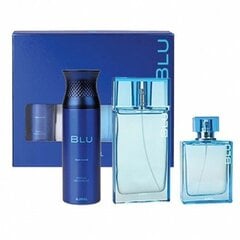 Ajmal Blu -setti miehille: parfum EDP, 90 ml + deodorantti, 200 ml + partavesi, 100 ml hinta ja tiedot | Miesten hajuvedet | hobbyhall.fi