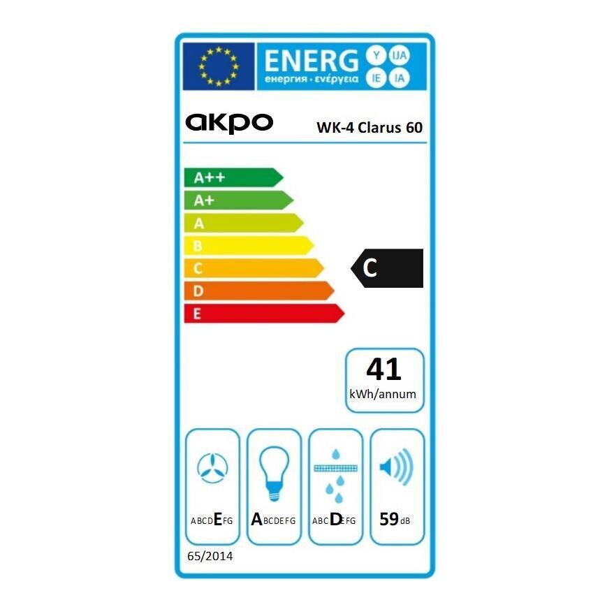 Akpo WK-4 Clarus 60 hinta ja tiedot | Liesituulettimet | hobbyhall.fi