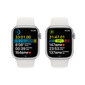 Apple Watch Series 8 GPS 45mm Silver alumiinikuori ,White urheiluranneke - MP6N3 hinta ja tiedot | Älykellot | hobbyhall.fi