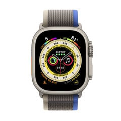 Apple Watch Ultra GPS + Cellular, 49mm titaanikuori ,Blue/Gray Trail ranneke - M/L MQFV3 hinta ja tiedot | Älykellot | hobbyhall.fi