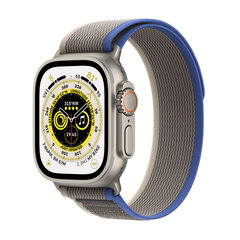 Apple Watch Ultra GPS + Cellular, 49mm titaanikuori ,Blue/Gray Trail ranneke - M/L MQFV3 hinta ja tiedot | Älykellot | hobbyhall.fi