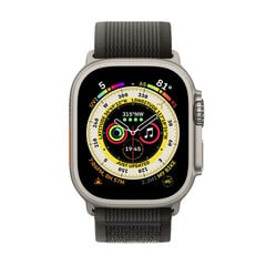 Apple Watch Ultra GPS + Cellular, 49mm titaanikuori ,Black/Gray Trail ranneke - S/M MQFW3 hinta ja tiedot | Apple Älykellot ja aktiivisuusrannekkeet | hobbyhall.fi