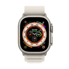 Apple Watch Ultra GPS + Cellular, 49mm titaanikuori ,Starlight Alpine ranneke - Small MQFQ3 hinta ja tiedot | Älykellot | hobbyhall.fi