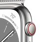 Apple Watch Series 8 GPS + Cellular 45mm Silver ruostumaton teräskuori ,Silver milanolaisranneke MNKJ3 hinta ja tiedot | Älykellot | hobbyhall.fi
