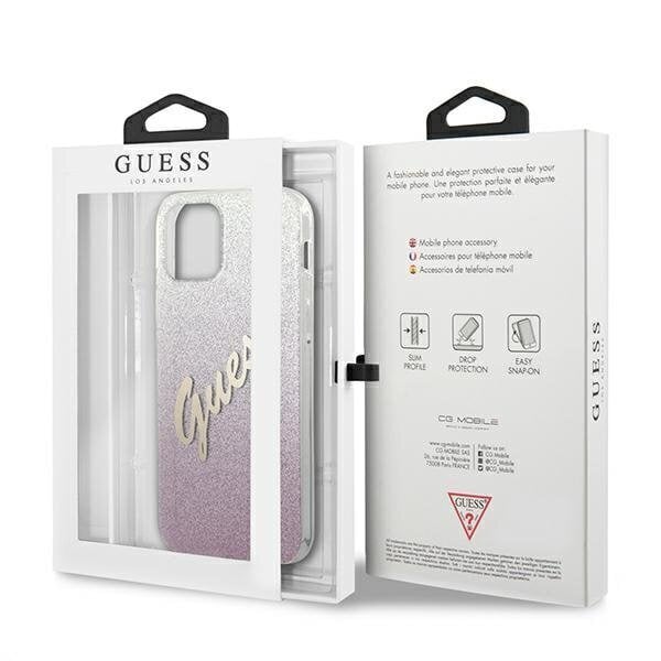 iPhone 12 Pro Max 6,7” suojakuori Guess GUHCP12LPCUGLSPI hinta ja tiedot | Puhelimen kuoret ja kotelot | hobbyhall.fi