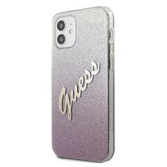 iPhone 12 mini 5.4" suojakuori Guess GUHCP12SPCUGLSPI hinta ja tiedot | Puhelimen kuoret ja kotelot | hobbyhall.fi