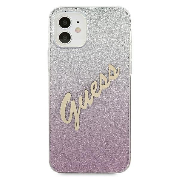 iPhone 12 mini 5.4" suojakuori Guess GUHCP12SPCUGLSPI hinta ja tiedot | Puhelimen kuoret ja kotelot | hobbyhall.fi