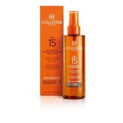 Collistar Supertanning Dry Oil SPF 15 200 ml hinta ja tiedot | Aurinkovoiteet | hobbyhall.fi