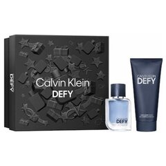 Setti Calvin Klein Defy: hajuvesi EDT 40 ml + suihkugeeli 100 ml hinta ja tiedot | Miesten hajuvedet | hobbyhall.fi