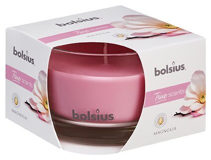 Bolsius-tuoksukynttilä True Scents, 6,3x9 cm, magnolia hinta ja tiedot | Kynttilät ja kynttilänjalat | hobbyhall.fi