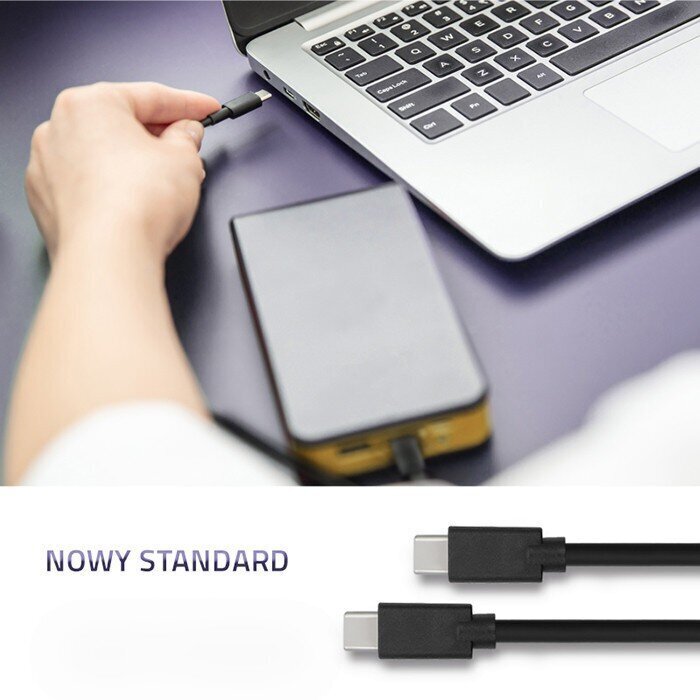 Qoltec USB 3.1 tipo C kištukas, 2.5m hinta ja tiedot | Kaapelit ja adapterit | hobbyhall.fi