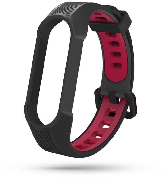 Išmaniojo laikrodžio apyrankė Tech-Protect Armour Xiaomi Mi Band 5/6/7, black/red hinta ja tiedot | Älykellojen ja aktiivisuusrannekkeiden lisätarvikkeet | hobbyhall.fi