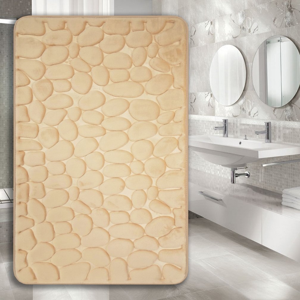 Kylpyhuoneen matto Memory foam Benedomo 50x80, beige hinta ja tiedot | Kylpyhuoneen sisustus | hobbyhall.fi