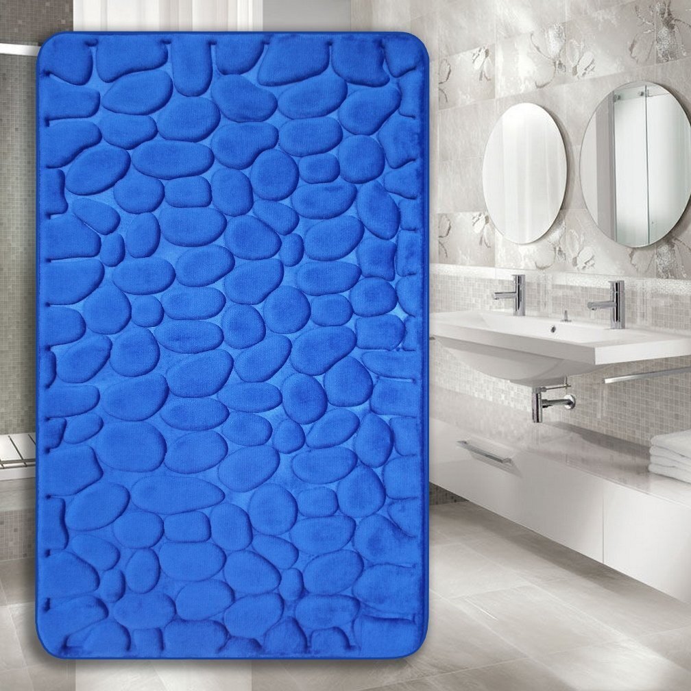 Kylpyhuoneen matto Memory foam Benedomo 50x80, sininen hinta ja tiedot | Kylpyhuoneen sisustus | hobbyhall.fi