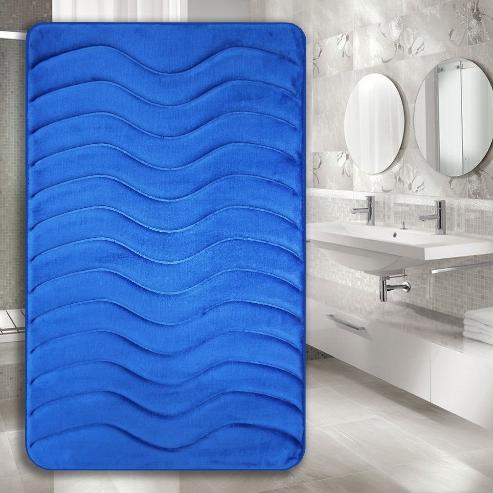Kylpyhuoneen matto Memory foam Benedomo 50x80, sininen hinta ja tiedot | Kylpyhuoneen sisustus | hobbyhall.fi
