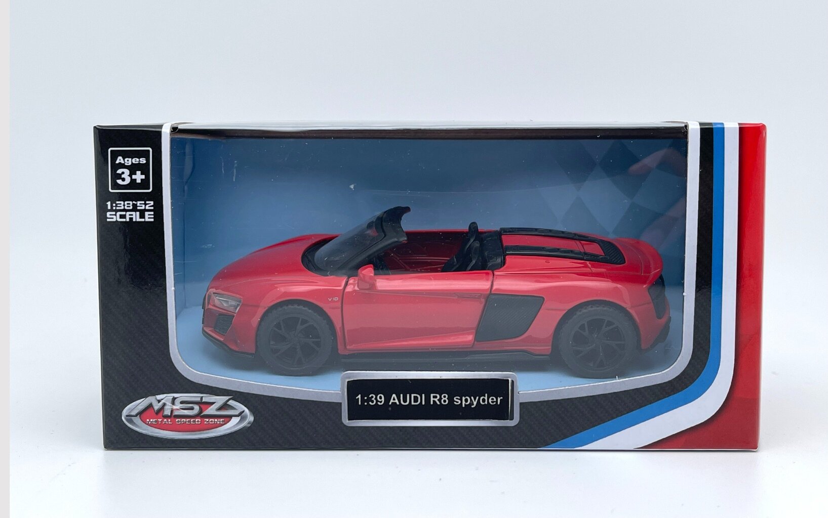 Leluauto MSZ Audi R8 Spyder, 1:39 hinta ja tiedot | Poikien lelut | hobbyhall.fi