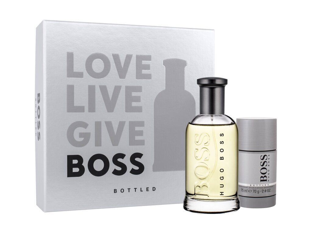 Lahjapakkaus miehille Hugo Boss: Eau de toilette EDT, 200 ml + deodorantti, 75 ml Eau de Toilette EDT, 200 ml + deodorantti, 75 ml hinta ja tiedot | Naisten hajuvedet | hobbyhall.fi