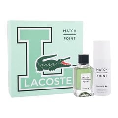 Lacoste miesten Match Point EDT 100 + Spray Deodorantti 150 ml hinta ja tiedot | Miesten hajuvedet | hobbyhall.fi