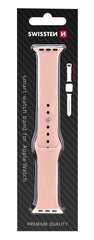 Ranneke Swissten Silicone Band for Apple Watch 42-44mm, Pink hinta ja tiedot | Älykellojen ja aktiivisuusrannekkeiden lisätarvikkeet | hobbyhall.fi