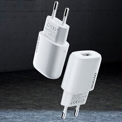 Dudao A1seul, USB-A 7.5W + USB-A kaapeli - Lightning 1m valkoinen hinta ja tiedot | Puhelimen laturit | hobbyhall.fi