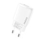 Dudao A1sEU, USB-A 7,5 W + USB-A - USB-C-kaapeli 1 m valkoinen hinta ja tiedot | Puhelimen laturit | hobbyhall.fi