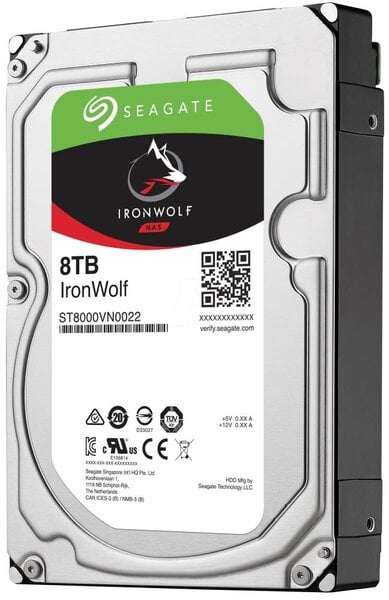 Seagate IronWolf NAS ST8000VN0022, 8TB 3.5″ 7200RPM 256MB Cache Sata III Sisäinen kiintolevy