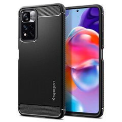 Spigen Rugged Armor, Xiaomi Redmi Note 11 Pro+ Plus 5G Musta (ACS04804) hinta ja tiedot | Puhelimen kuoret ja kotelot | hobbyhall.fi