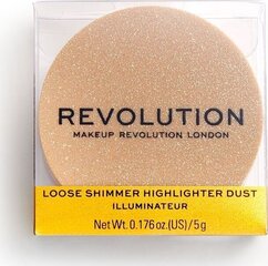 Valoa heijastava tuote Makeup Revolution Loose Shimmer Highlighter, 5g hinta ja tiedot | Aurinkopuuterit ja poskipunat | hobbyhall.fi