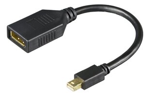 Deltaco mini DisplayPort-sovitin 4K UHD 60Hz, 0,2m, musta / MDP-DP1-K / 00110028 hinta ja tiedot | Adapterit | hobbyhall.fi