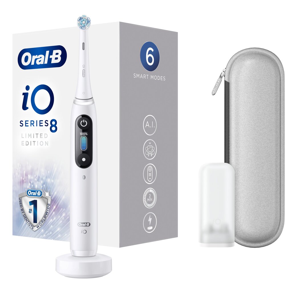 Oral-B iO-sarja 8 Valkoinen Alabaster hinta ja tiedot | Sähköhammasharjat | hobbyhall.fi