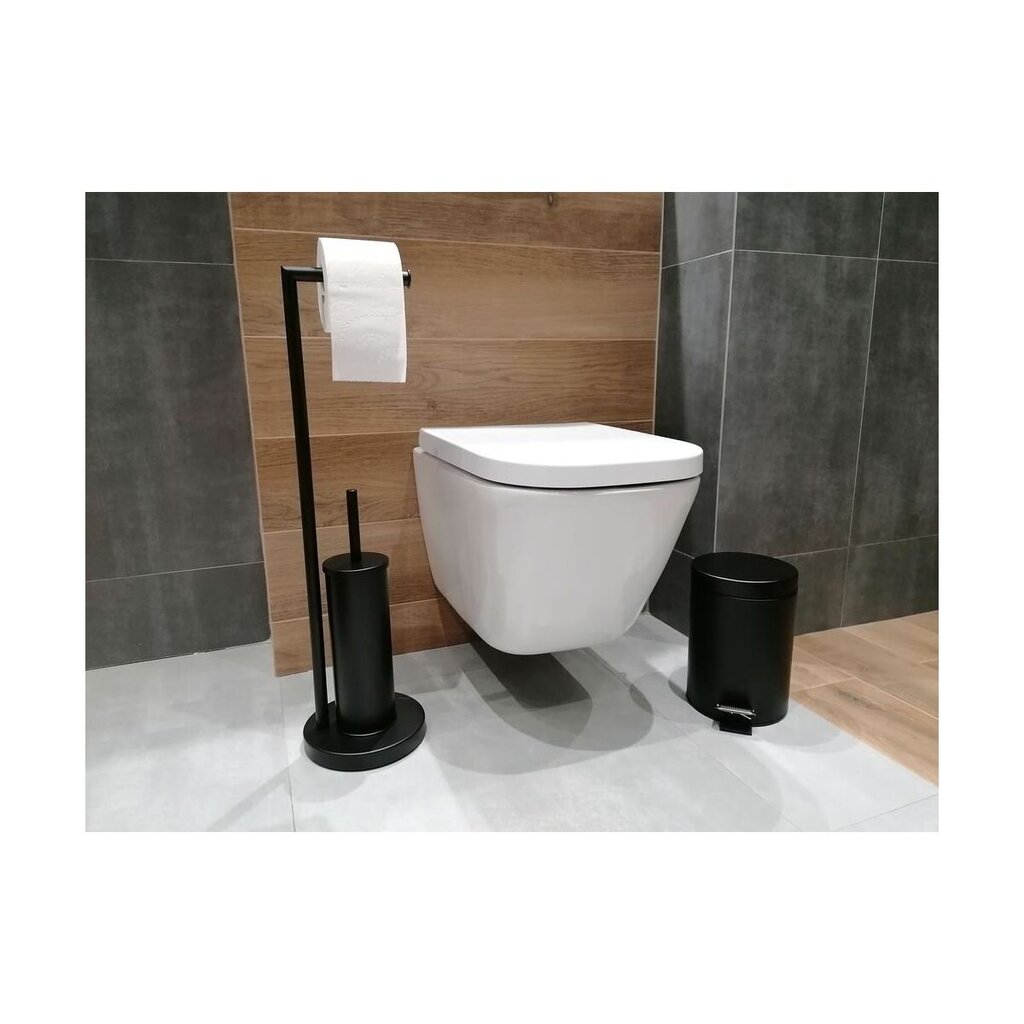 WC-paperiteline wc-harjalla BA-DE, kiillotettu kromi hinta ja tiedot | Kylpyhuoneen sisustus | hobbyhall.fi