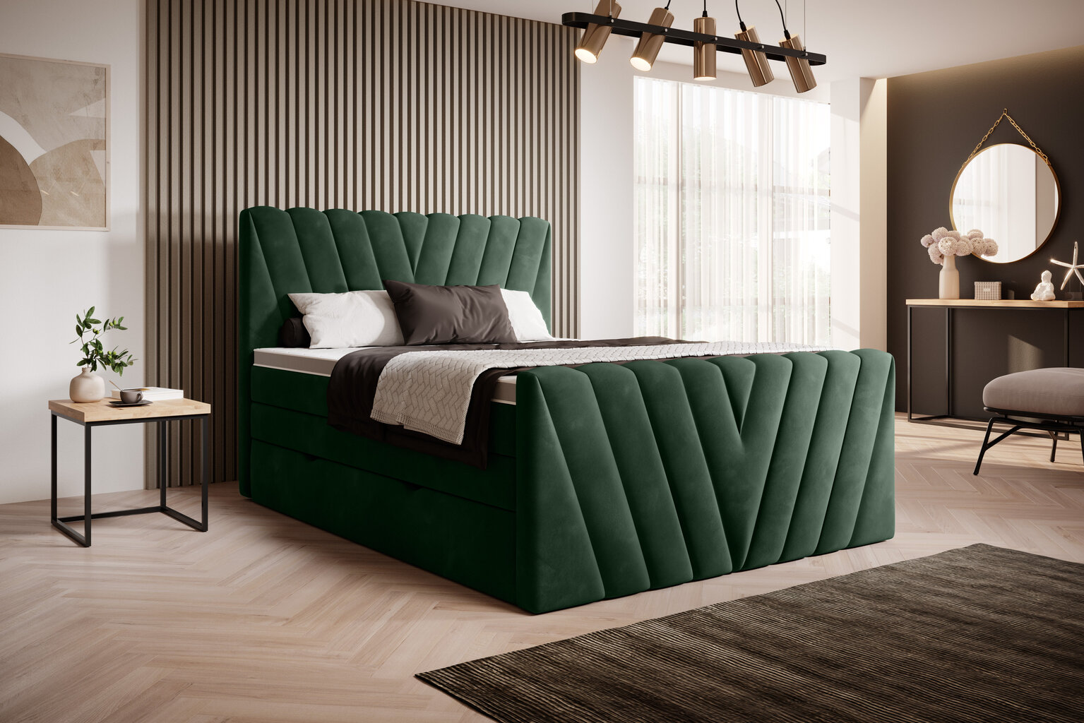 Sänky NORE Candice Loco 35, 180x200 cm, vihreä hinta ja tiedot | Sängyt | hobbyhall.fi