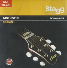 Stagg AC-1048-BR Bronze -akustisen kitaran jouset, 0.010 - 0.048 hinta ja tiedot | Soittimien lisätarvikkeet | hobbyhall.fi