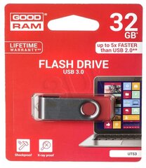 Goodram UTS3 32GB 3.0, punainen hinta ja tiedot | Muistitikut | hobbyhall.fi