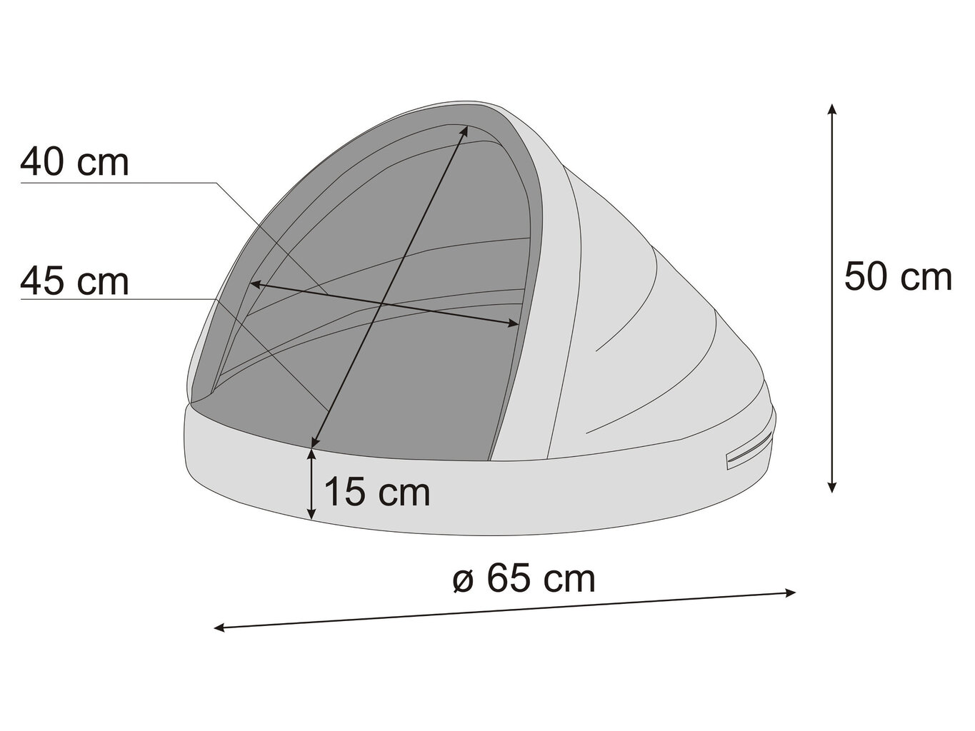 Hobbydog būda-uola Inari Cappuccino R1, 65x65 cm hinta ja tiedot | Pedit ja pesät | hobbyhall.fi