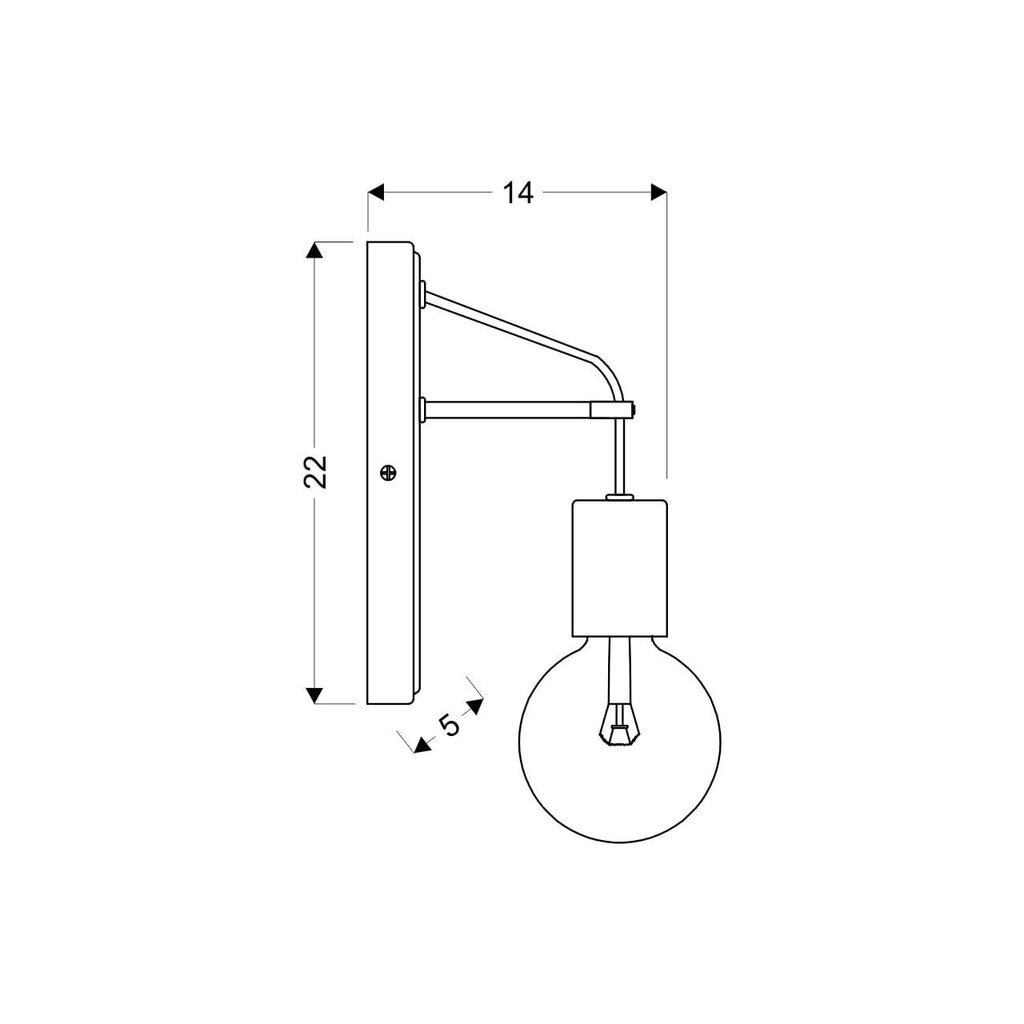 Seinävalaisin Candellux Alto hinta ja tiedot | Seinävalaisimet | hobbyhall.fi