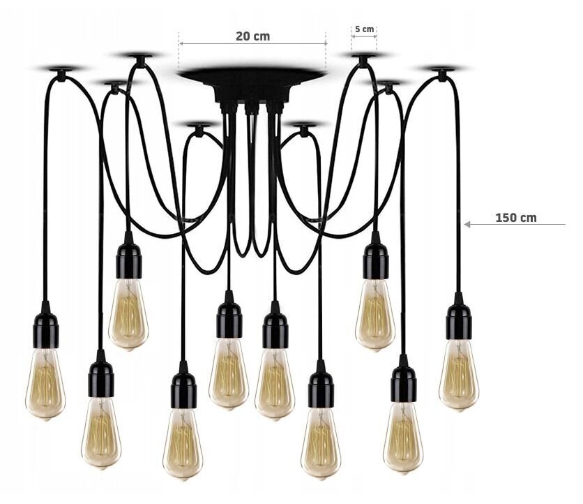 Riippuvalaisin Spider 12 hinta ja tiedot | Riippuvalaisimet | hobbyhall.fi