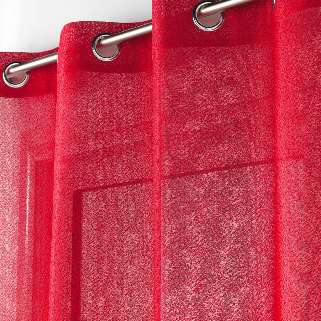 Douceur d'Intérieur Castille ohut verho, punainen, 140 x 280 cm hinta ja tiedot | Verhot | hobbyhall.fi