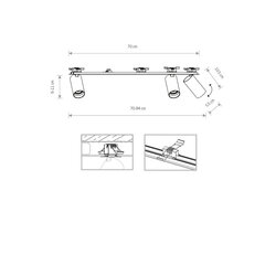 Kattovalaisin Nowodvorski Mono SURFACE 7830 hinta ja tiedot | Kattovalaisimet | hobbyhall.fi