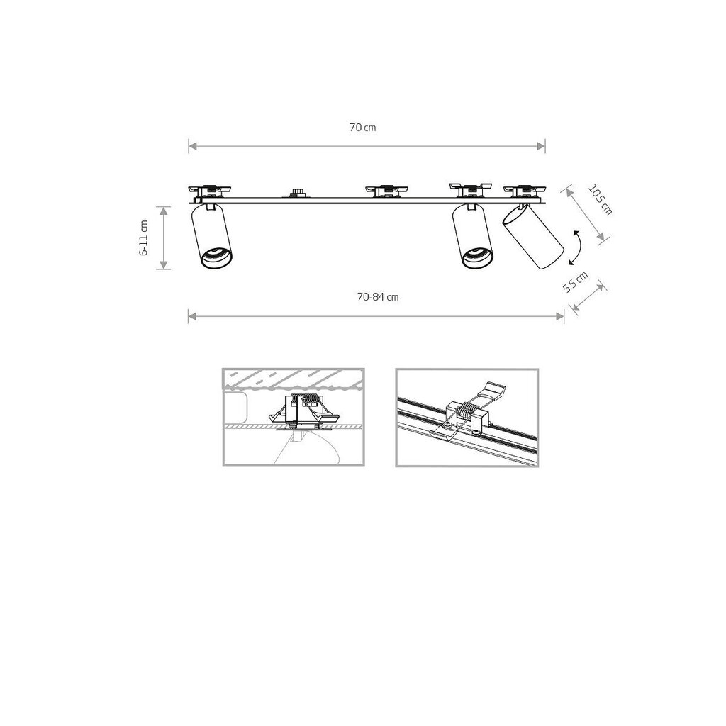 Kattovalaisin Nowodvorski Mono SURFACE 7830 hinta ja tiedot | Kattovalaisimet | hobbyhall.fi