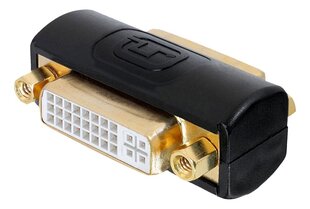 Deltaco DVI-I Dual Link -sovitin, naaras - naaras, 1080p 60 Hz, musta hinta ja tiedot | Kaapelit ja adapterit | hobbyhall.fi